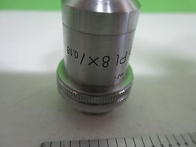 MICROSCOPE PART OBJECTIVE LEITZ PHACO PL 8X INFINITY OPTICS AS IS S9-31