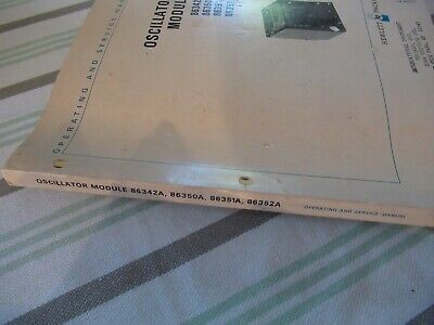 COLLECTABLE RARE HP HEWLETT PACKARD 86342A OSCILLATOR MODULE 1972 MANUAL &BIBLI