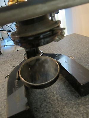 OPTICAL ANTIQUE VINTAGE MICROSCOPE BRASS BAUSCH LOMB AS IS OPTICS #LOBBY ii