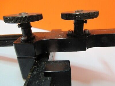 ANTIQUE BAUSCH LOMB STAGE CLIPS MICROMETER XY MICROSCOPE AS PICTURED &7B-B-67