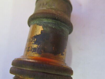 ANTIQUE BRASS LEITZ GERMANY OBJECTIVE "2" MICROSCOPE PART AS PICTURED F6-B-110