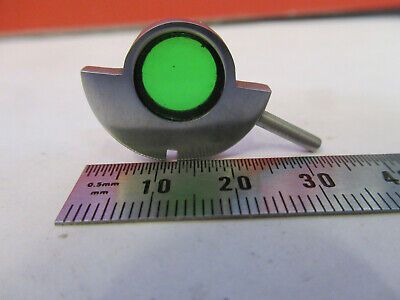 OPTICAL GLASS MOUNTED GREEN FILTER MICROSCOPE PART OPTICS AS PICTURED #93-A-37