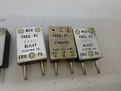 LOT ANTIQUE BLILEY MC9 QUARTZ CRYSTALS WWII FREQUENCY CONTROL AS IS BIN#K6-74