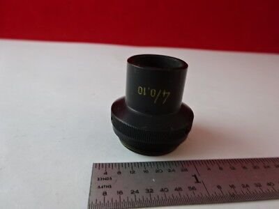 WILD HEERBRUGG SWISS OBJECTIVE 4X MICROSCOPE OPTICS PART AS IS #88-94