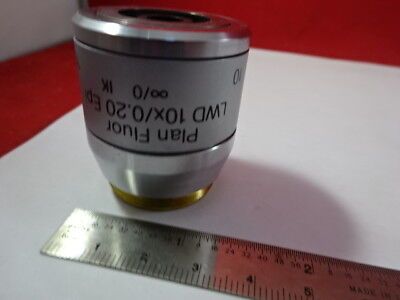 REICHERT POLYVAR LEICA OBJECTIVE 10X LWD LENS MICROSCOPE PART OPTICS AS IS 91-84