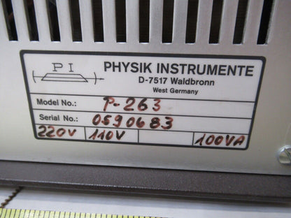 PHYSIK INSTRUMENTE P-263 PIEZO HIGH VOLTAGE GERMAN POWER SUPPLY AS PICTURED TD-4