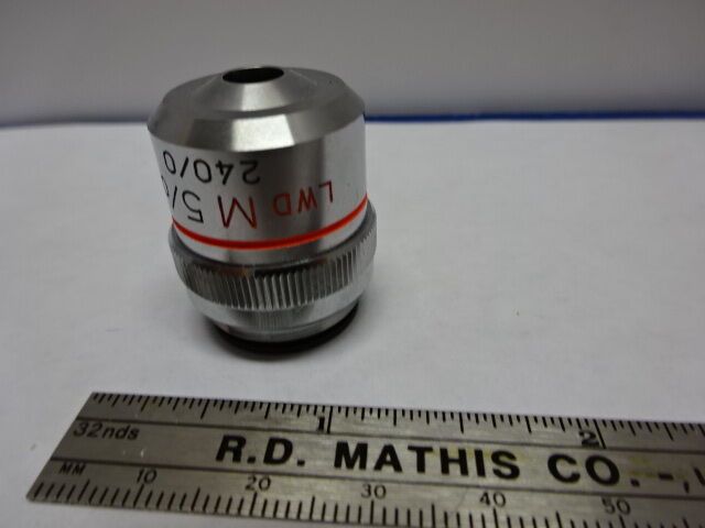 MICROSCOPE PART UNITRON JAPAN OBJECTIVE LWD M 5X INFINITY OPTICS AS IS #84-32