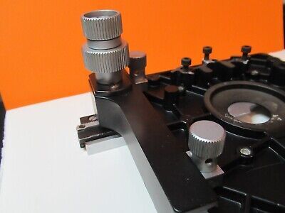 LEITZ SM-LUX GERMAN STAGE TABLE MICROMETERS MICROSCOPE PART as pictured 55R-B-26