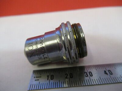 BAUSCH LOMB OBJECTIVE 10X DIVISIBLE OPTICS MICROSCOPE PART AS PICTURED &8Y-A-29