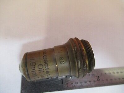 ANTIQUE BAUSCH LOMB 97X 1.9mm OBJECTIVE MICROSCOPE PART AS PICTURED &7B-B-09