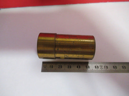 ANTIQUE BRASS EMPTY BAUSCH LOMB OBJECTIVE CANISTER 1/2 MICROSCOPE PART Q2-47