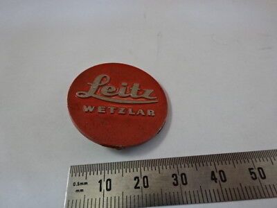 ALUMINUM LOGO LEITZ WETZLAR GERMANY MICROSCOPE PART AS PICTURED &90-B-11