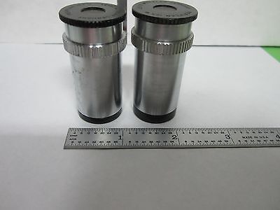 LOT 2 EA LEITZ GERMANY EYEPIECES PERIPLAN 10X MICROSCOPE PART OPTICS BIN#L3-27