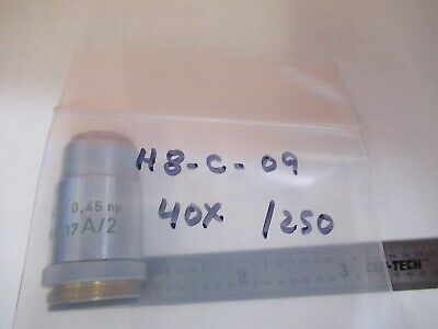 REICHERT AUSTRIA OBJECTIVE 40X /250 OPTICS MICROSCOPE PART AS PICTURED &H8-C-09