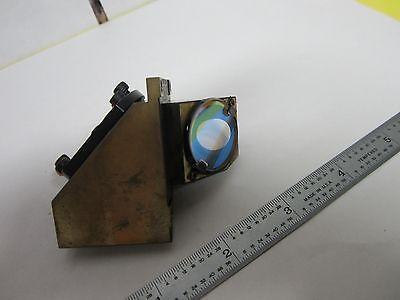 OPTICAL MICROSCOPE LEITZ BRASS MOUNTED BEAM SPLITTER OPTICS AS IS BIN#J4-13