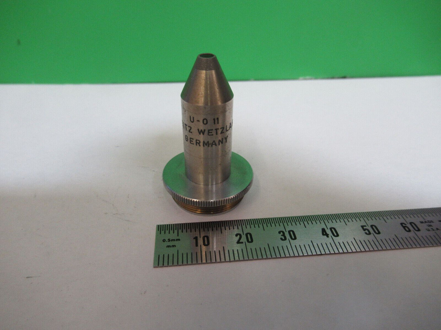 ERNST LEITZ WETZLAR RARE OBJECTIVE U-011 MICROSCOPE PART AS PICTURED P2-B-17