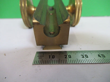 ANTIQUE MICROSCOPE PART LEITZ GERMANY BRASS GROSS STAGE  AS PICTURED &Z9-A-186