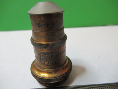 ANTIQUE BRASS SPENCER 44X OBJECTIVE MICROSCOPE PART AS PICTURED &5-B-06