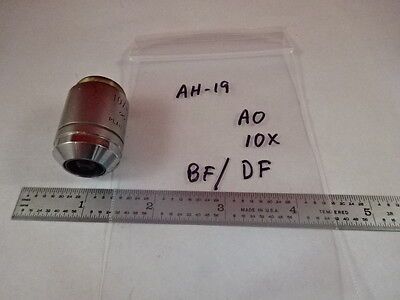 MICROSCOPE PART AO OBJECTIVE BF DF 10X INFINITY AMERICAN OPTICS AS IS B#AH-19