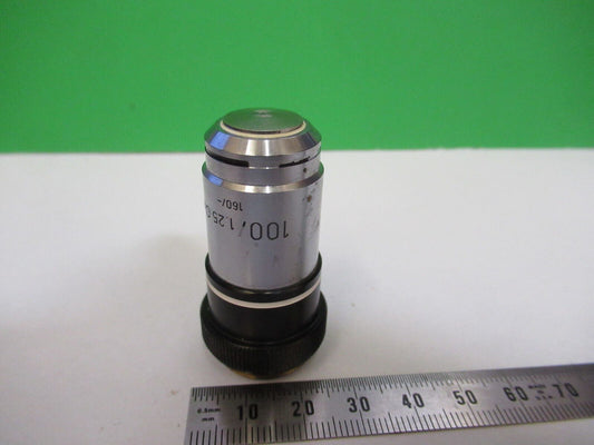 for parts [dirty] CARL ZEISS OBJECTIVE 100X /160 MICROSCOPE AS PICTURED H2-A-40