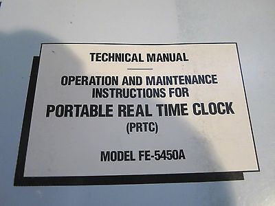 ORIGINAL MANUAL FE-5450A FEI CESIUM FREQUENCY STANDARD OSCILLATOR ATOMIC CLOCK