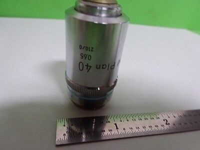 MICROSCOPE PART NIKON OBJECTIVE M PLAN 40X OPTICS AS IS BIN#72-50