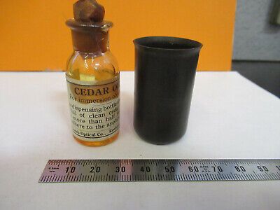 BAUSCH LOMB ANTIQUE CEDAR OIL FLASK MICROSCOPE PART AS PICTURED W3-B-23