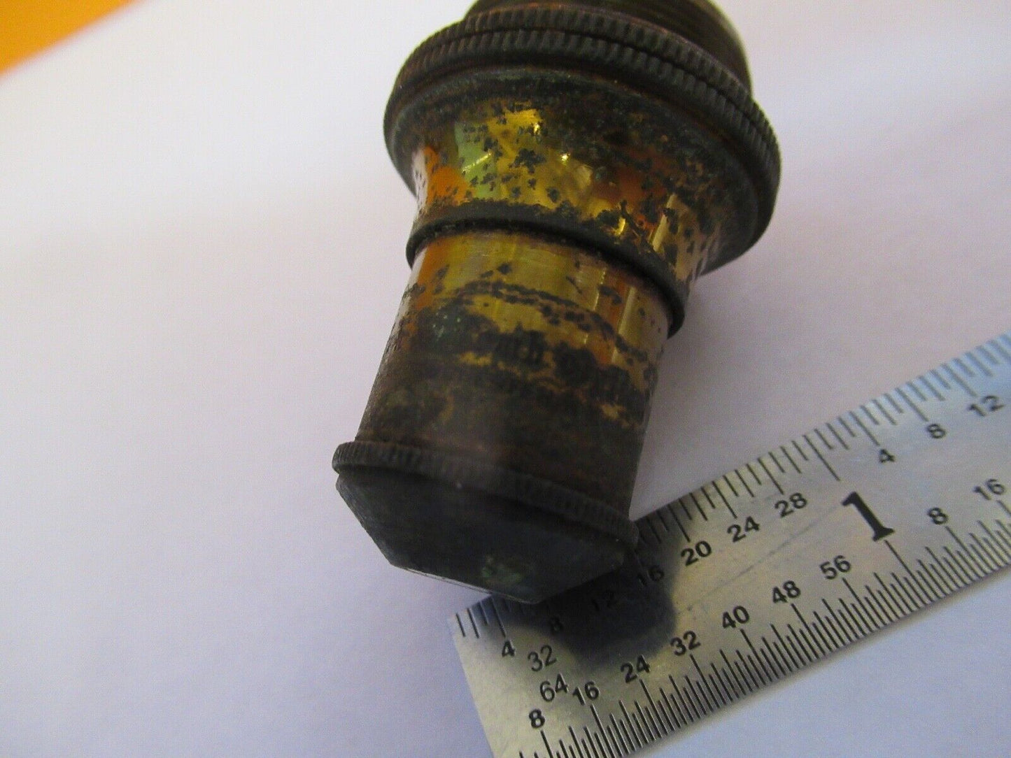 ANTIQUE BRASS BAUSCH LOMB 2/3 OBJECTIVE MICROSCOPE PART AS PICTURED &27-A-27