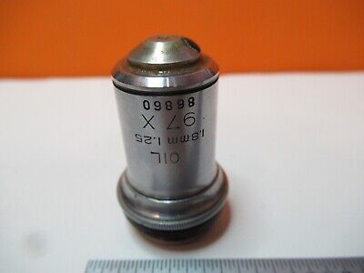 BAUSCH LOMB VINTAGE OBJECTIVE 97X OPTICS MICROSCOPE PART AS PICTURED &16-A-60