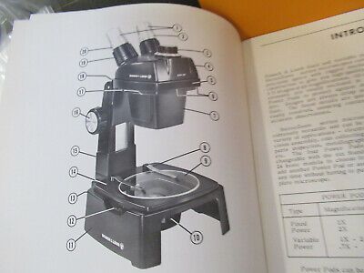 LOT BOOKLET ANTIQUE  BAUSCH LOMB MICROSCOPE PART AS PICTURED W3-B-55