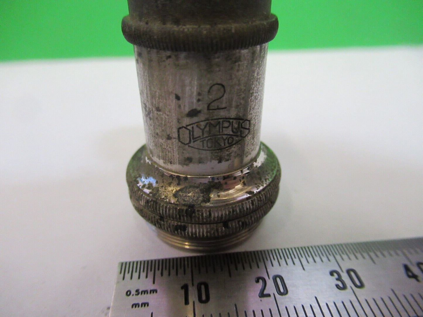 OLYMPUS OBJECTIVE ANTIQUE LENS 6X PLAN OPTICS MICROSCOPE PART AS PICTUR W5-B-112