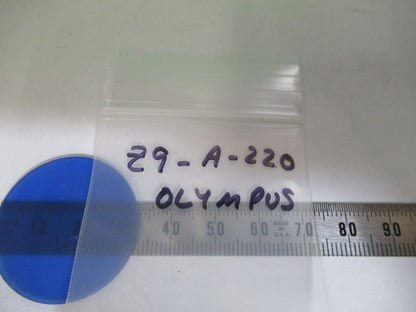 OLYMPUS JAPAN BLUE GLASS FILTER FROSTED MICROSCOPE PART AS PICTURED &Z9-A-220