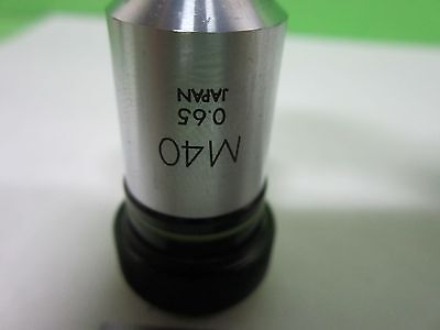 MICROSCOPE PART OBJECTIVE OLYMPUS JAPAN M40 40X OPTICS AS IS BIN#U8-41