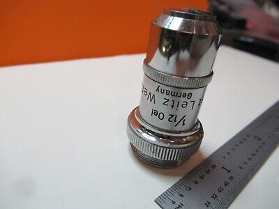 ANTIQUE OBJECTIVE LEITZ 100X /170 OPTICS MICROSCOPE PART AS PICTURED &16-B-75