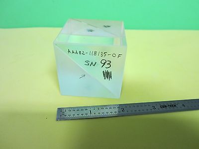 OPTICAL LARGE BEAM SPLITTER CUBE MIL SPEC LASER OPTICS BIN#E5-08