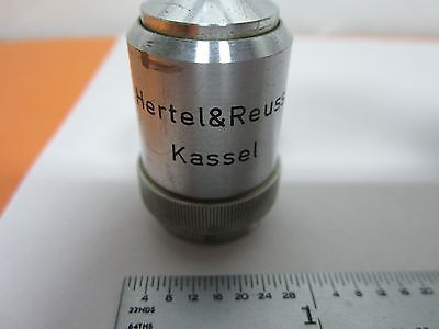 MICROSCOPE PART OBJECTIVE HERTEL KASSEL 10X OPTICS AS IS BIN#K9-46-F