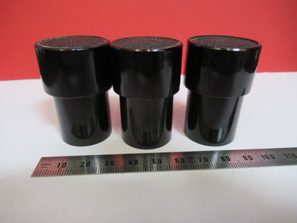 BAUSCH LOMB  LOT 3ea PLASTIC EMPTY OBJECTIVE CAN MICROSCOPE PART AS PIC &S6-A-42