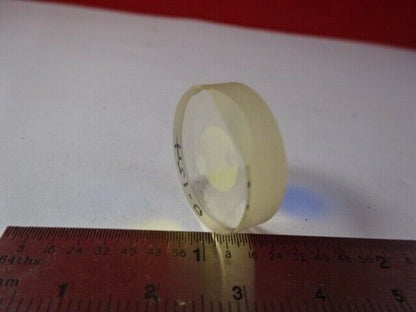 OPTICAL ZERODUR PART FLAT LENS COATED for LASER RING GYRO OPTICS AS IS #91-42