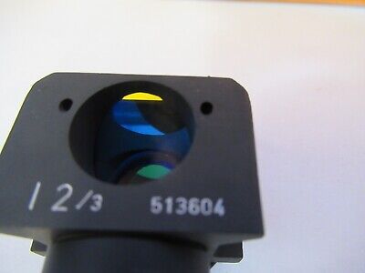 LEITZ GERMANY CUBE I2/3 513604 FLUOR MICROSCOPE PART OPTICS AS PICTURED &85-B-41