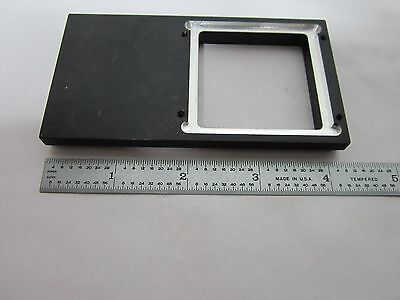 OPTICAL ALUMINUM FIXTURE FOR SQUARE FILTER LASER OPTICS AS IS BIN#J9