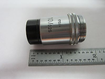 MICROSCOPE PART OBJECTIVE LEITZ GERMANY 10X OPTICS AS IS BIN#K2-19