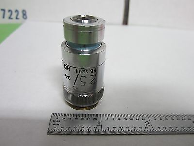 MICROSCOPE OBJECTIVE VICKERS ENGLAND 25X OPTICS BIN#R6-19