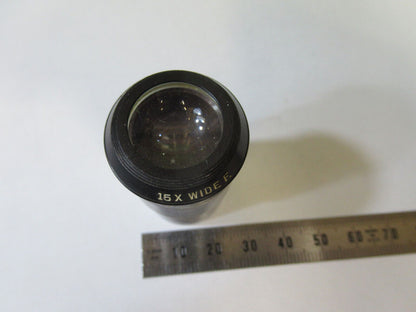 ANTIQUE BAUSCH LOMB 15X WF EYEPIECE LENS MICROSCOPE PART AS PICTURED #22-A-71