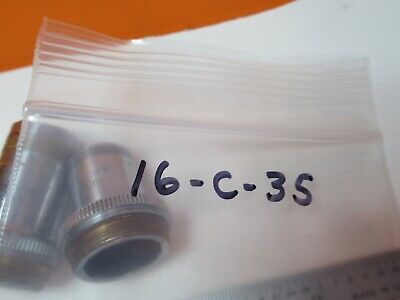 PAIR SPENCER OBJECTIVE LENS 43X 10X OPTICS for MICROSCOPE AS PICTURED &16-C-35