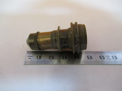 ANTIQUE BRASS J. GRUNOW OBJECTIVE LENS MICROSCOPE PART AS PICTURED #P2-A-03