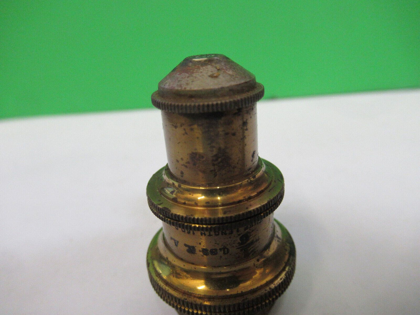 ANTIQUE BRASS 1/6 BAUSCH LOMB OBJECTIVE MICROSCOPE PART AS PICTURED #W5-B-28