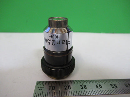 CARL ZEISS 2.5X /160 OBJECTIVE LENS OPTICS  MICROSCOPE PART AS PICTURED &Z7-A-56