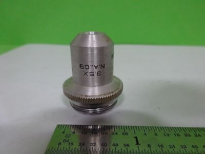 MICROSCOPE PART OBJECTIVE SPENCER 3.5X AS IS OPTICS BIN#V7-18