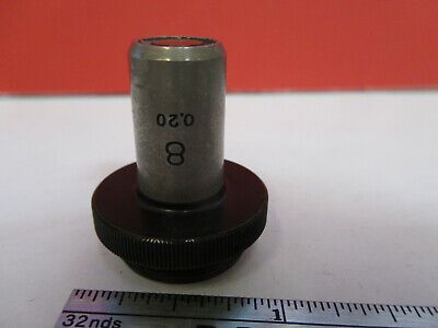 ANTIQUE CARL ZEISS GERMANY OBJECTIVE 8 MICROSCOPE PART AS PICTURED &8Z-A-129