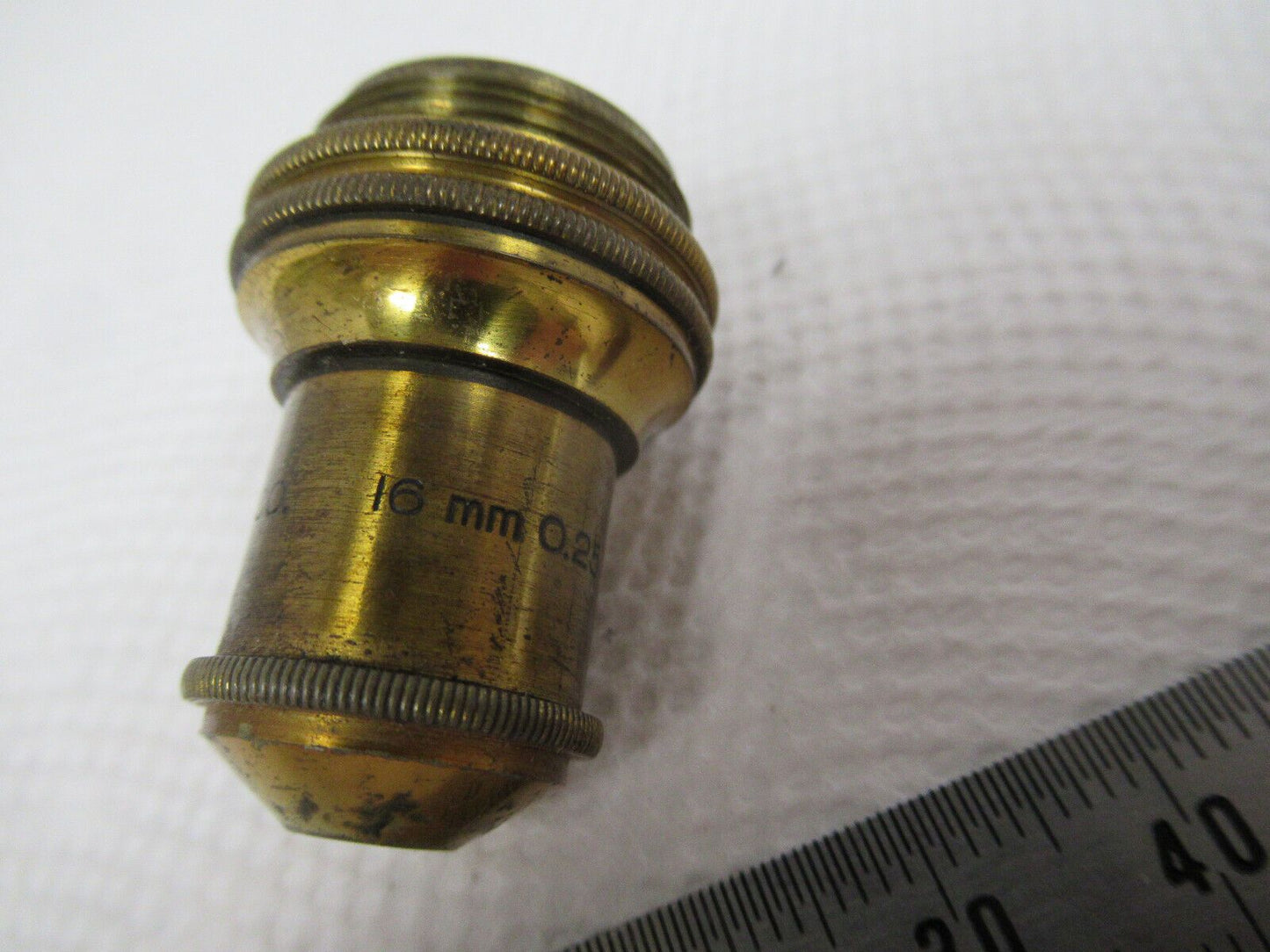 OPTICAL VINTAGE MICROSCOPE OBJECTIVE 10X BAUSCH LOMB OPTICS AS PICTURED W1-A-75